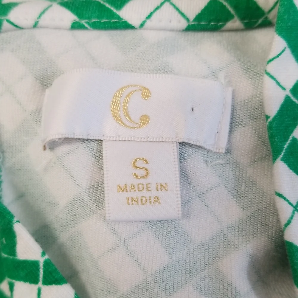 Charming Charlie's Green and White printed Dress - Picture 5 of 7